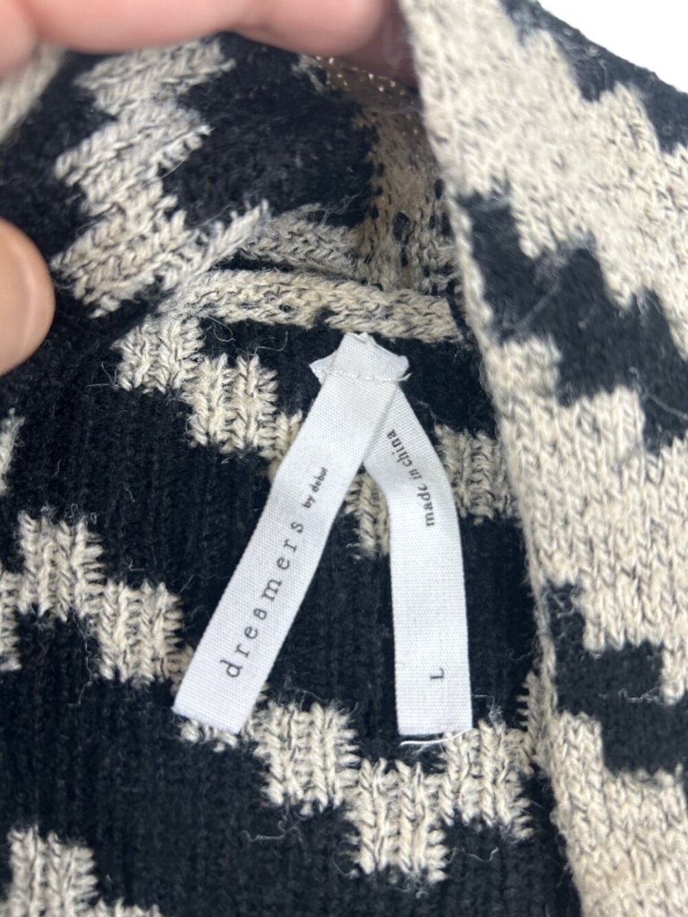 Dreamers by debut Open Cardigan Sz L Multicolor Aztec Geometric Southwest Knit - Picture 7 of 10